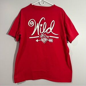Vintage Ground Control Wild Thing Heart Red Single Stitch T-Shirt Adult OSFA